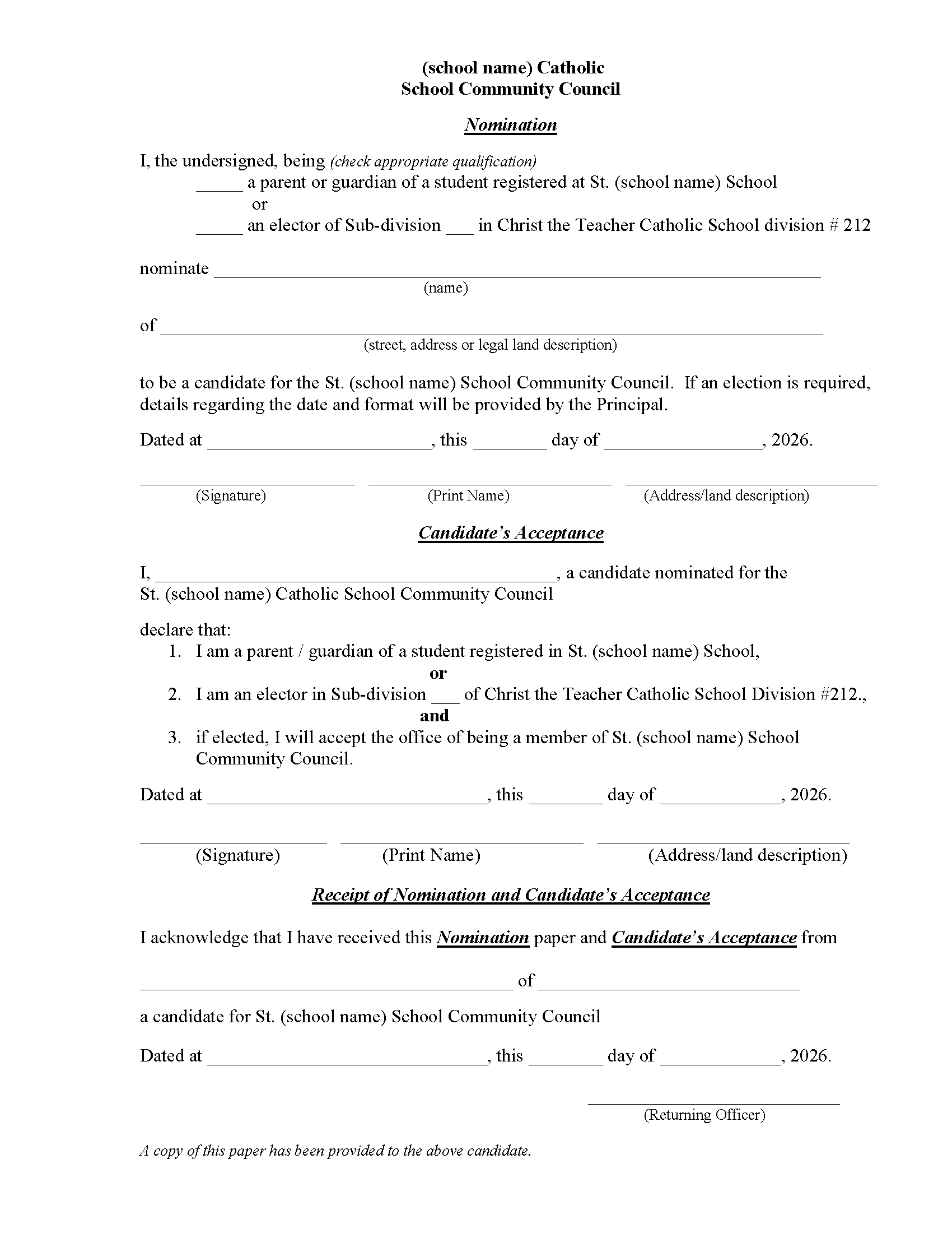 Nomination Form 2026
