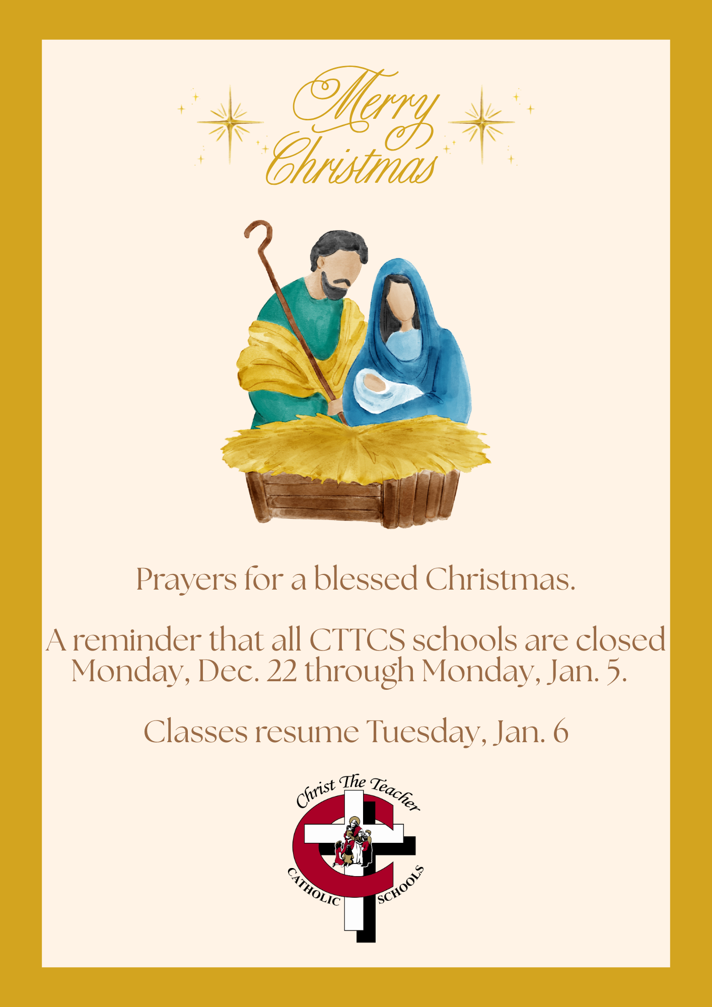 Schools Closed Christmas